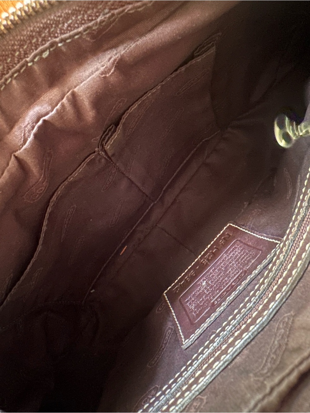 Vintage Coach Zoe Hobo Bag Brown Leather Y2K Shoulder Purse Classic Brass - Picture 10 of 11
